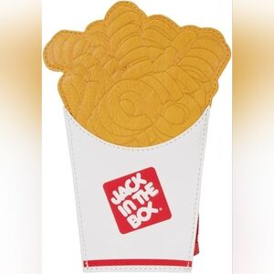 Loungefly Jack In The Box Curly Fries Red and White Card Holder NWT